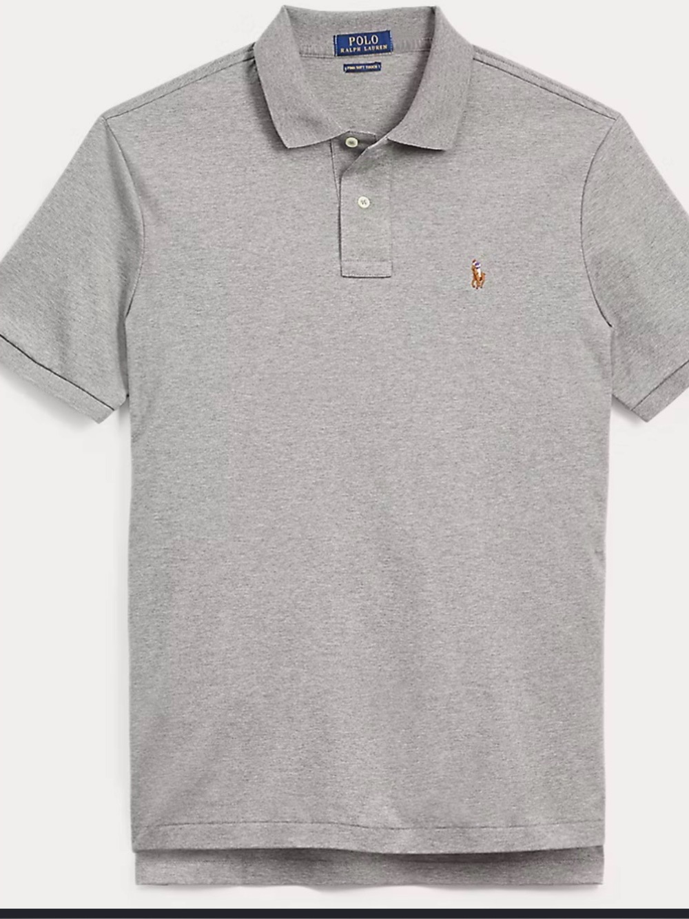 Ralph Lauren Light Grey Short-Sleeve Polo Shirt